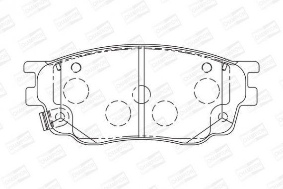 572489CH CHAMPION Колодки гальмові дискові передні MAZDA 6 Hatchback (GG) 02-08, 6 Saloon (GG)