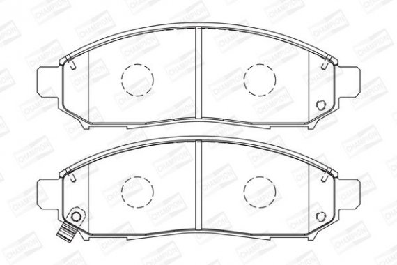 573431CH CHAMPION Колодки гальмові дискові передні NISSAN LEAF (ZE0) 10-, NP300 NAVARA (D40) 04