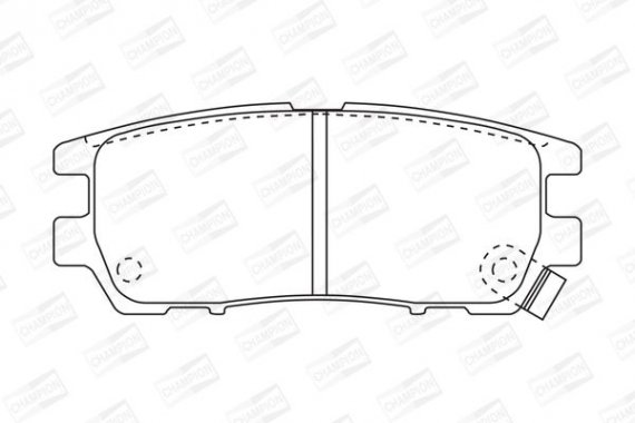 572200CH CHAMPION Колодки тормозные дисковые задние MITSUBISHI DELICA / SPACE GEAR 94-07, L400 Van