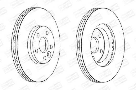 562628CH CHAMPION Диск тормозной передний (кратно 2шт.) FORD GALAXY II (WA6) 06-15, S-MAX (WA6) 06