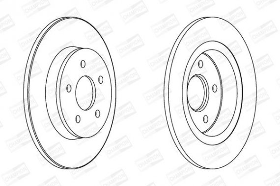 562411CH CHAMPION Диск тормозной задний (кратно 2шт.) FORD FOCUS C-MAX (DM2) 03-07, FOCUS II (DA_,
