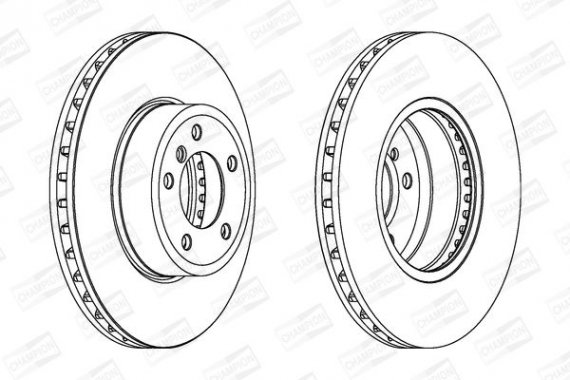 562397CH1 CHAMPION Диск тормозной передний BMW 5 (E60) 01-10, 5 Touring (E61) 04-10 (562397CH-1) CH