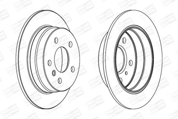 562274CH CHAMPION Диск гальмівний задній (кратно 2шт.) MERCEDES-BENZ A-CLASS (W169) (04-12), B-CLAS