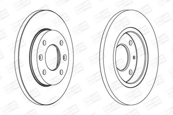 562055CH CHAMPION Диск гальмівний передній (кратно 2шт.) CITROEN XSARA (N1) 97-05|PEUGEOT 206 Hatch