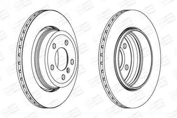 562327CH1 CHAMPION Диск тормозной задний BMW X3 (E83) 03-11 (562327CH-1) CHAMPION