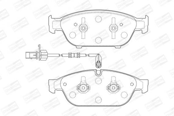 573381CH CHAMPION Колодки гальмові дискові передні AUDI A6 (4G2, C7, 4GC)