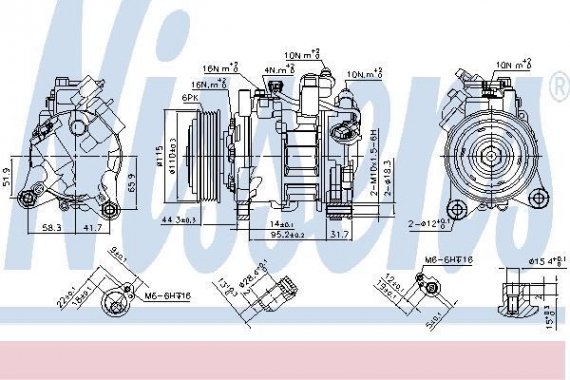 Фото компресор BMW 1 F20-F21 (11-) 120 d NISSENS 890397 NISSENS (Дания) 890397 NISSENS (Дания) Компресор BMW 1 F20-F21 (11-) 120 d NISSENS
