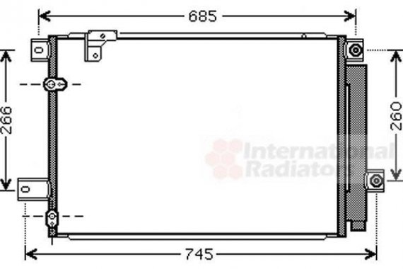 53005409 Van Wezel Радіатор кондиціонера TOYOTA  AVENSIS/ COROLLA 20D4d/22D4d 05- (вир-во Van Wezel)