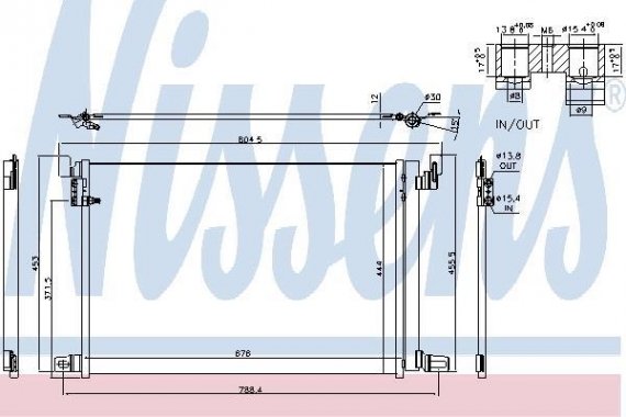 940685 NISSENS (Дания) Конденсер AUDI A 8 / S 8 (4N) (17-) 55 TFSI NISSENS