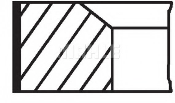 Фото комплект кілець на поршень MAHLE 02814N2 MAHLE 02814N2 MAHLE Комплект кілець на поршень MAHLE