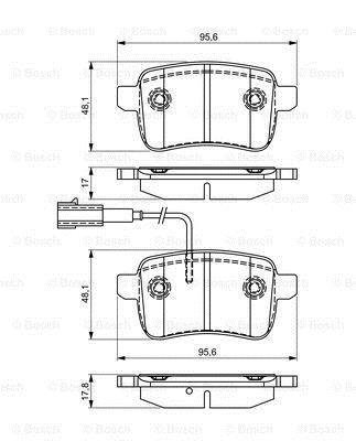 0986495305 BOSCH Гальмівні колодки дискові Гальмівні колодки дискові