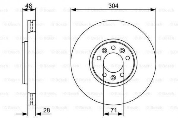 0986479C53 BOSCH Гальмівний диск BOSCH