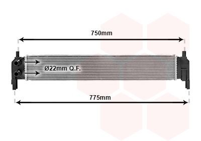 58012703 Van Wezel Радиатор охлаждения интеркулера VAG (Van Wezel)