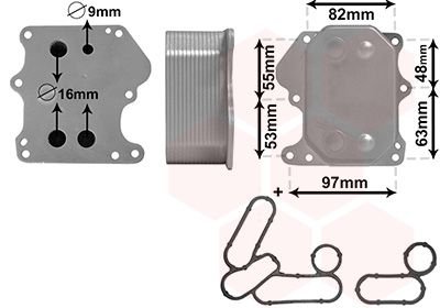 18003625 Van Wezel Радіатор масляний CITROEN JUMPER, FORD TRANSIT (вир-во Van Wezel)
