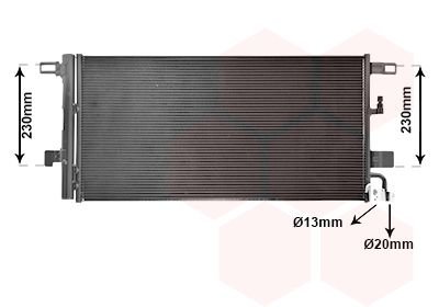 03015703 Van Wezel Радіатор кондиціонера Audi A4 15+ (вир-во Van Wezel)