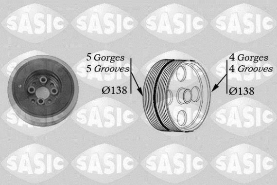 2156004 SASIC Шкив ремня VAG (пр-во Sasic)