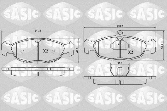 6216029 SASIC Колодка гальм. диск. DAEWOO, OPEL передн. (вир-во SASIC)