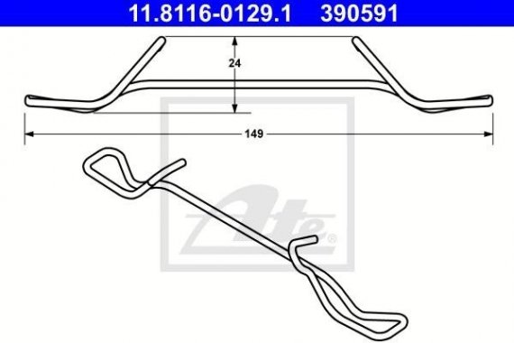 11.8116-0129.1 Ate К/т монтажный колодок Lanos