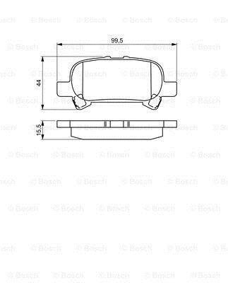 0986495322 BOSCH Гальмівні колодки