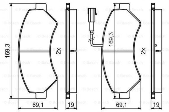 0986494799 BOSCH Гальмівні колодки