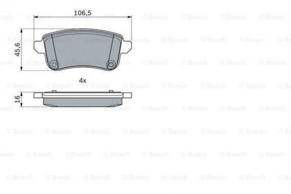 0986494978 BOSCH Гальмівні колодки