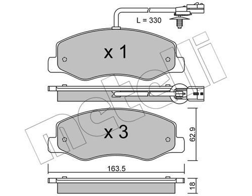 22-0900-0 METELLI (Италия) Тормозные колодки