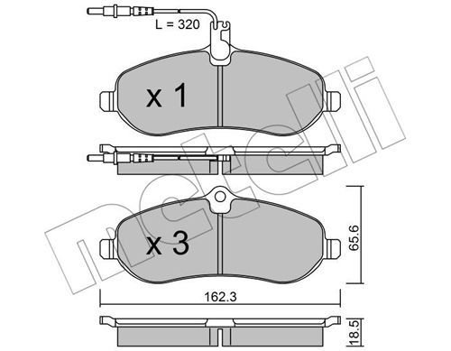 22-0707-0 METELLI (Италия) Тормозные колодки
