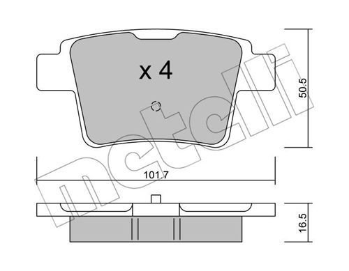 22-0677-0 METELLI (Италия) Тормозные колодки