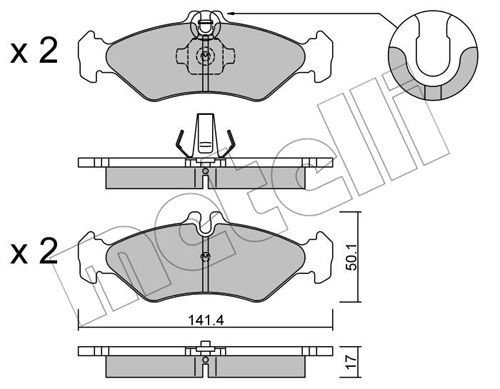 22-0571-0 METELLI (Италия) Тормозные колодки