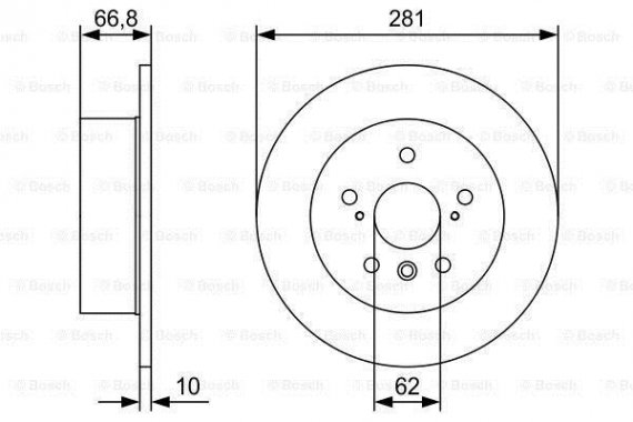 0986479W38 BOSCH Тормозной диск