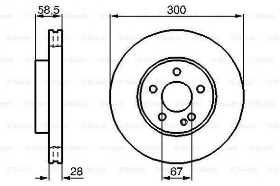 0986479C50 BOSCH Тормозной диск