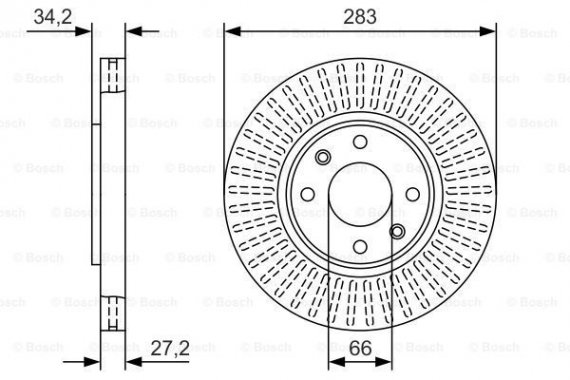 0986479W69 BOSCH Тормозной диск