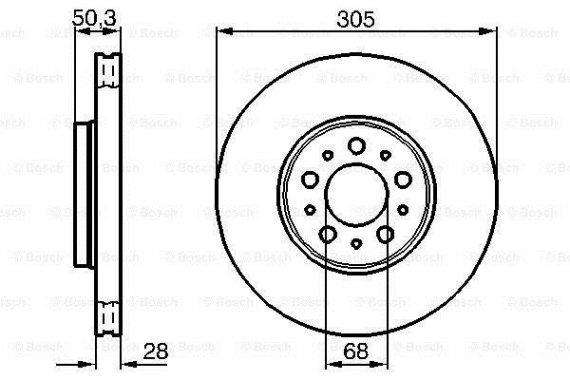 0986479C59 BOSCH Тормозной диск