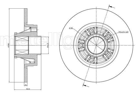 23-0844 METELLI (Италия) Тормозной диск