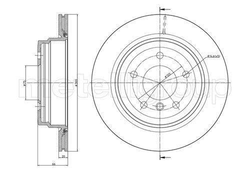 23-0871C METELLI (Италия) Тормозной диск