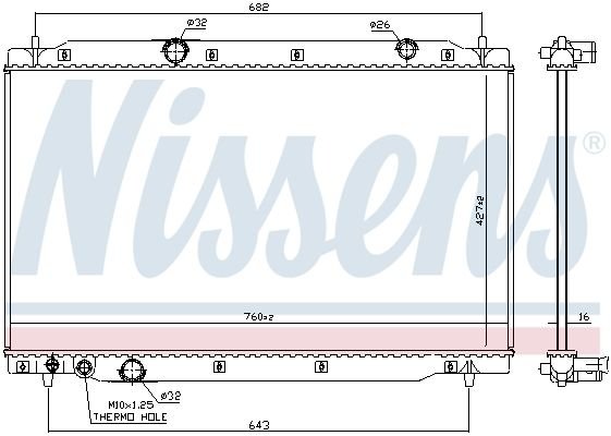 606699 NISSENS (Дания) Радиатор