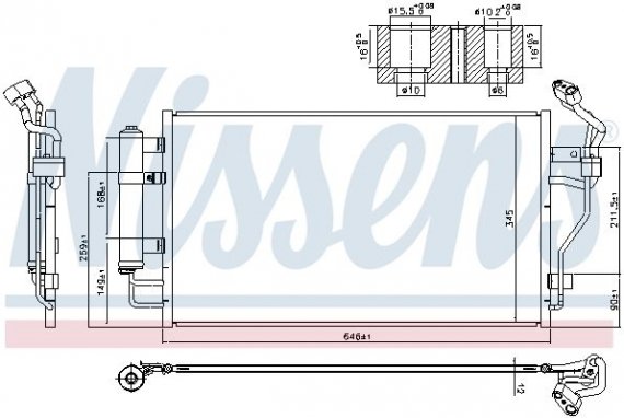 940583 NISSENS (Дания) Конденсер NISSAN LEAF (ZE1) (17-) ELECTRIC NISSENS