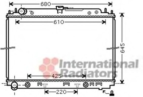 13002297 Van Wezel Радиатор охлаждения NISSAN PATHF/NAVARA 25DCi AT 05- (Van Wezel)