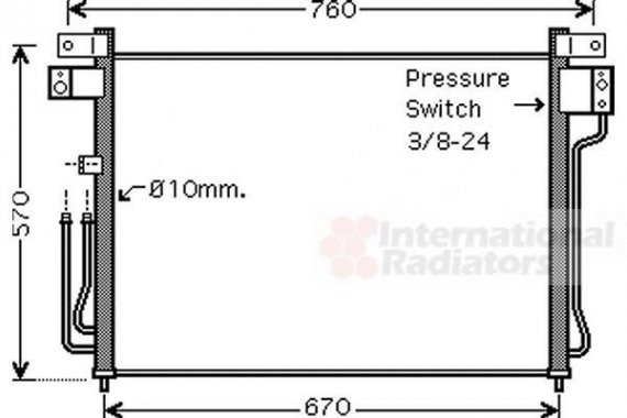 13005299 Van Wezel Конденсор кондиционера NAVARA/PATHF 25DCi 05- (Van Wezel)