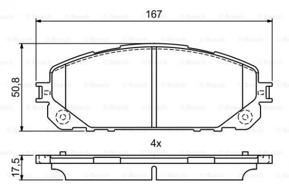 0986495404 BOSCH Колодки тормозные дисковые