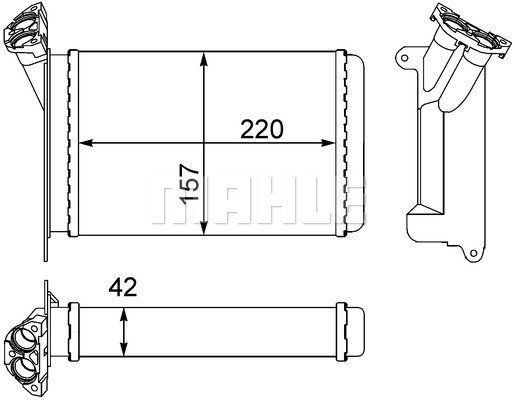 AH 95 000S MAHLE Радiатор опалення BMW 3 (E30) MAHLE