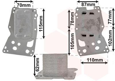 06013715 Van Wezel Радиатор масляный BMW F20/E90/F30/F32/F10 2.0d (пр-во Van Wezel)