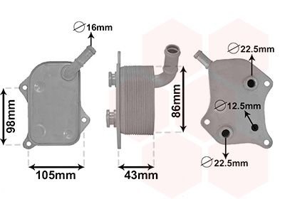 03003414 Van Wezel Радіатор масляний Audi A4 01+ / Passat (вир-во Van Wezel)