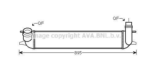 RTA4462 AVA COOLING Інтеркулер RENAULT LAGUNA (2008) 2.0 DCI (пр-во AVA)