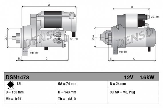 DSN1473 DENSO (Япония) Стартер DENSO