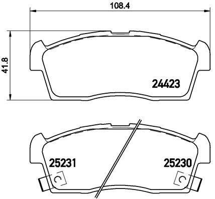 P61 108 BREMBO (Германия) Гальмівні колодки дискові BREMBO