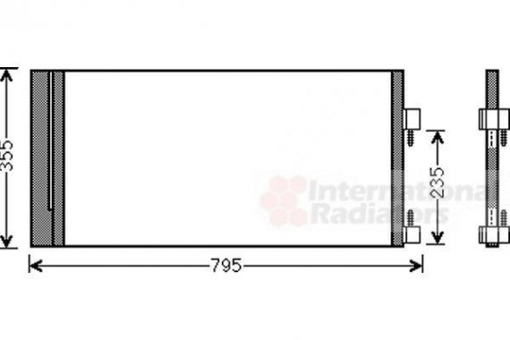 43005430 Van Wezel Конденсор кондиционера RENAULT LAGUNA3 ALL 07- (Van Wezel)