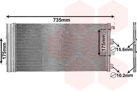15005004 Van Wezel Конденсор кондиционера DUSTER 4/10 > 18 (Van Wezel)