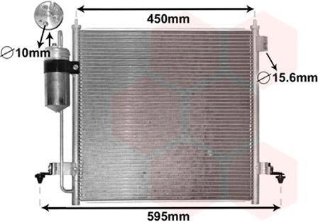 32005218 Van Wezel Конденсор кондиціонера MITSUBISHI L200 06>15 (Van Wezel)