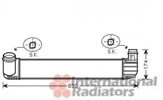 43004411 Van Wezel Інтеркулер RENAULT MEGANE3 20i/19dCi MT 08- (пр-во Van Wezel)